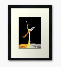 golden and grey Framed Print