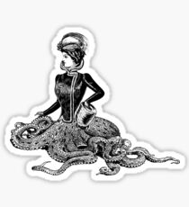 Victorian Octopus Woman Sticker