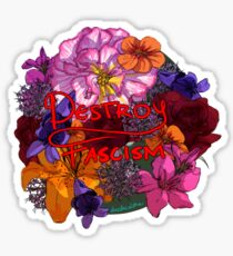 Antifascist Flower Language Sticker