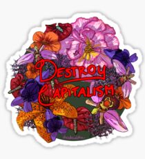 Anticapitalist Flower Language Sticker