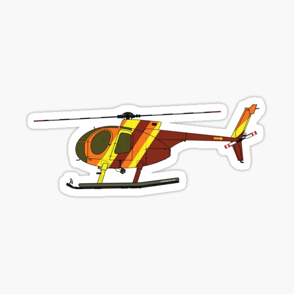 Hughes 500D Helicopter Sticker