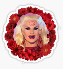 Satanic Katya Zamolodchikova With Flowers - Rupaul's Drag Race Sticker