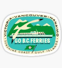 BC Fähren Victoria Vancouver Vintage Reise Aufkleber Sticker