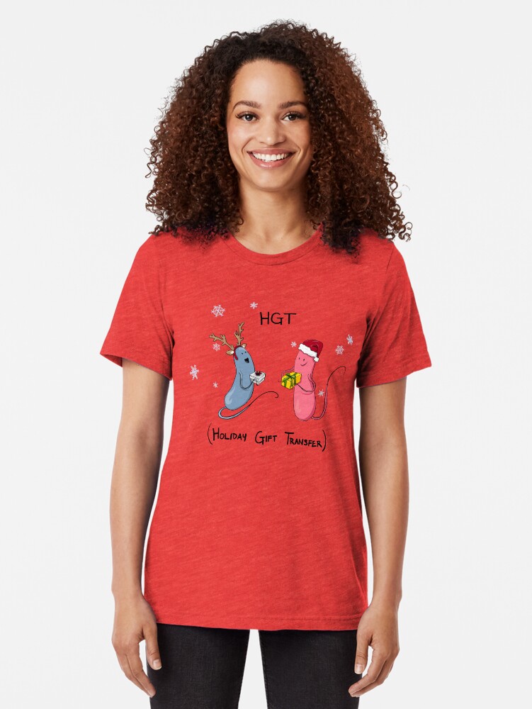 Alternate view of Holiday Bacteria HGT Tri-blend T-Shirt