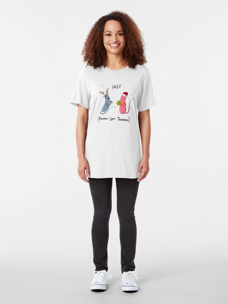 Alternate view of Holiday Bacteria HGT Slim Fit T-Shirt