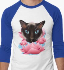 Camiseta ¾ bicolor para hombre Gato de la tierra de Lotus
