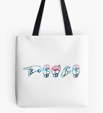 "Peace" in ASL bunt Tasche