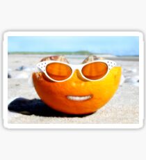 Beached Orange Sticker