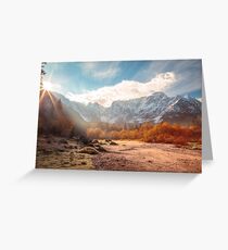 autumn sunrinse in the valley Greeting Card