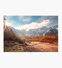 autumn sunrinse in the valley Photographic Print