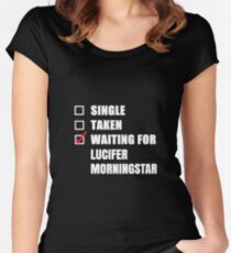 Warten auf Lucifer Morningstar Tailliertes Rundhals-Shirt