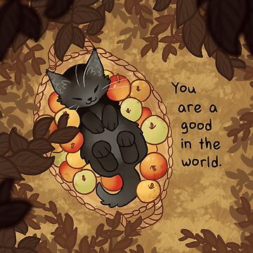 Artwork thumbnail, "You Are a Good in the World" Apple Basket Kitten by thelatestkate