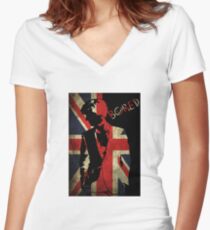 Sherlock Bored Vector Women's Fitted V-Neck T-Shirt