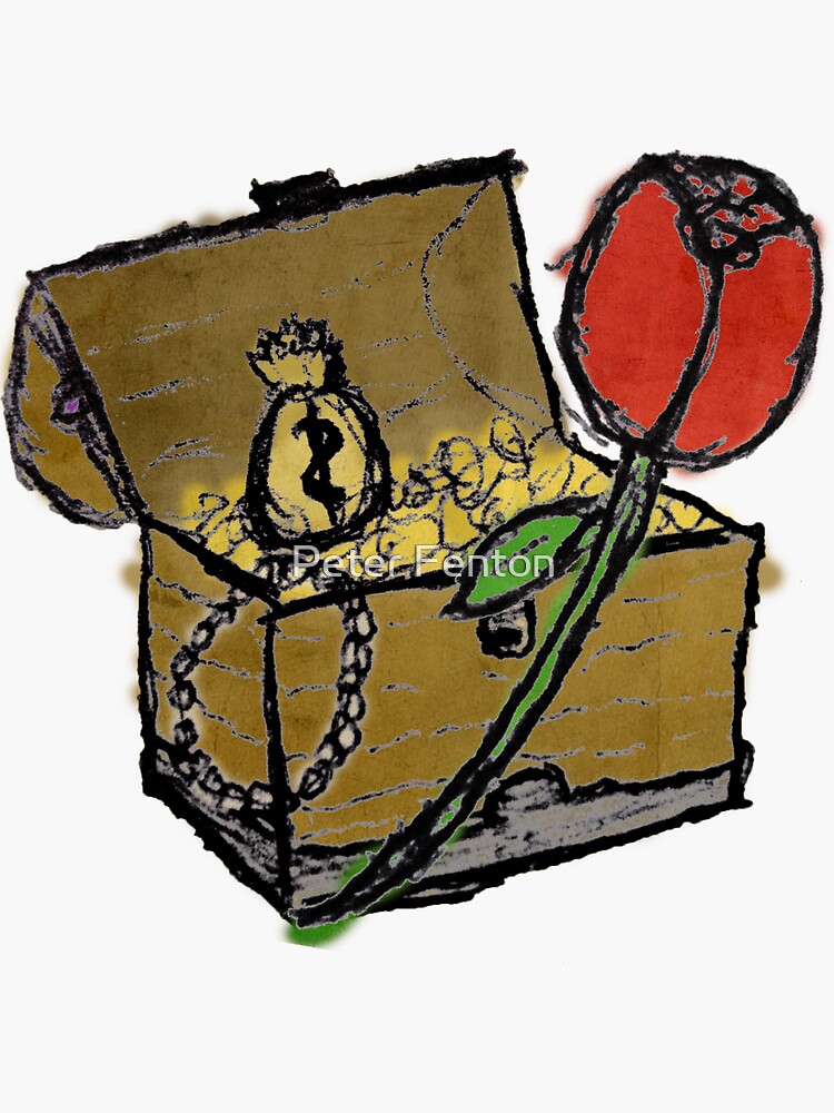 Treasure Chest with a Rose by cephasgarrett