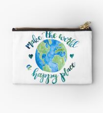 Make the World a Happy Place Studio Pouch