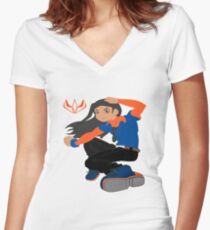 K-NINE_BROS.__Braylen_Fox Women's Fitted V-Neck T-Shirt
