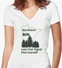 Northern Minnesota Women's Fitted V-Neck T-Shirt