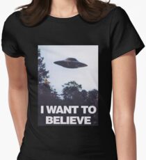 The X-Files I Want To Believe Women's Fitted T-Shirt