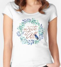 Write It All! Women's Fitted Scoop T-Shirt