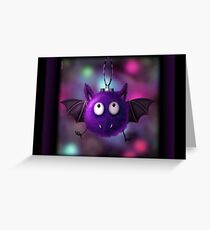 FLUFFBAT BAUBLE XMAS CARD Greeting Card