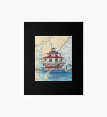 Thomas Pt Shoals Lighthouse MD Map Cathy Peek Art Board