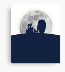 Wall•E and EVE in the Moonlight, Awwwww. Canvas Print
