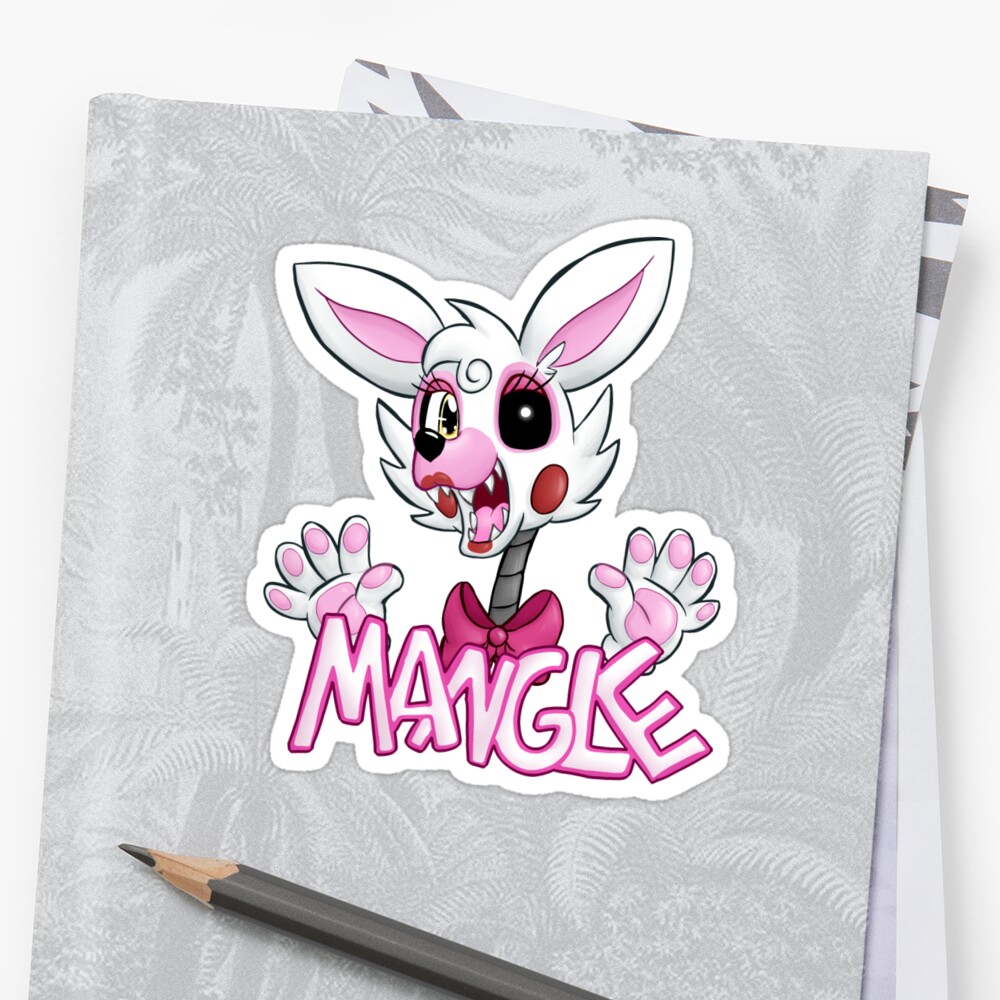 Fnaf Mangle Sticker By Amberlea Draws Redbubble 