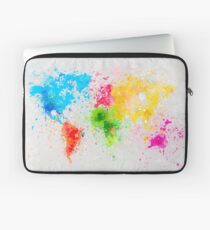 world map painting Laptoptasche