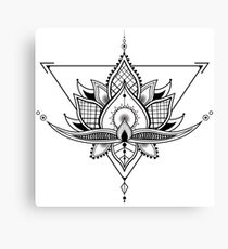 Tribal Abstract Flower Design Canvas Print