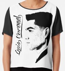 Luis Coronel Blanco / Negro Chiffon Top