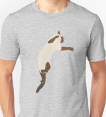 Leaping Siamese Cat Unisex T-Shirt
