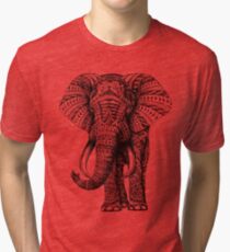Ornate Elephant Tri-blend T-Shirt