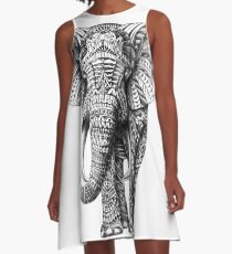 Vestido acampanado Elefante adornado