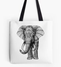 Ornate Elephant Tote Bag