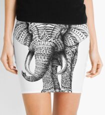 Ornate Elephant Mini Skirt