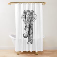 Verzierter Elefant Duschvorhang