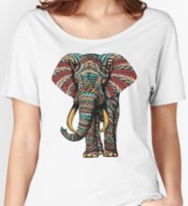 Ornate Elephant (Color Version) Women's Relaxed Fit T-Shirt
