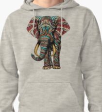 Ornate Elephant (Color Version) Pullover Hoodie