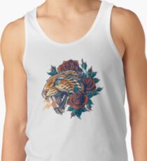 Verzierter Leopard (Farbversion) Tanktop für Männer