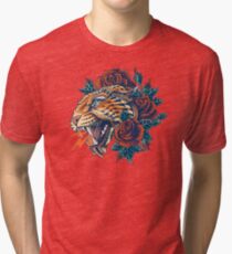Ornate Leopard (Color Version) Tri-blend T-Shirt