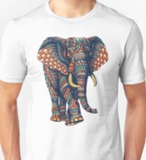 Ornate Elephant v2 (Color Version) Unisex T-Shirt