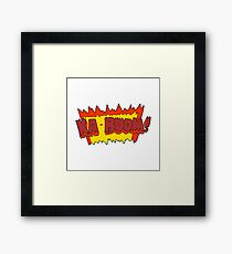 cartoon comic book explosion Framed Print