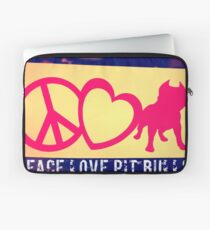 Peace Love Pit Bulls Laptop Sleeve
