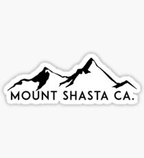 SKIING MOUNT SHASTA CALIFORNIA MOUNTAINS SKI CASCADE RANGE CASCADES SNOWBOARD SILHOUETTE Sticker