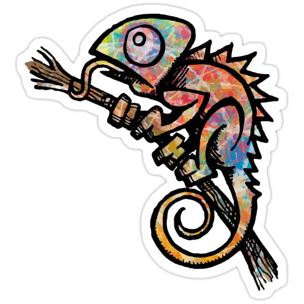 Chameleon Stickers By Gurugraphic Redbubble 3116