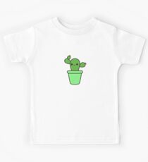 Netter Kaktus im grünen Topf Kinder T-Shirt