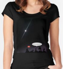 Supermond! Tailliertes Rundhals-Shirt