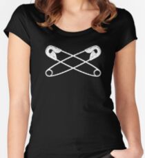 Safety pins crossed Women's Fitted Scoop T-Shirt
