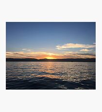 Lake water sunset Photographic Print