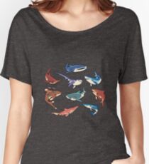 Haie im dunklen Blau Loose Fit T-Shirt